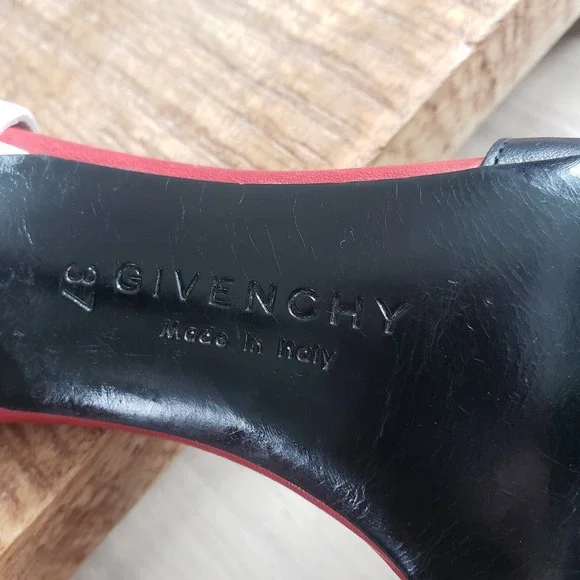 Givenchy Heels Womens 37 Black Leather Slingback Archival - Picture 6 of 8